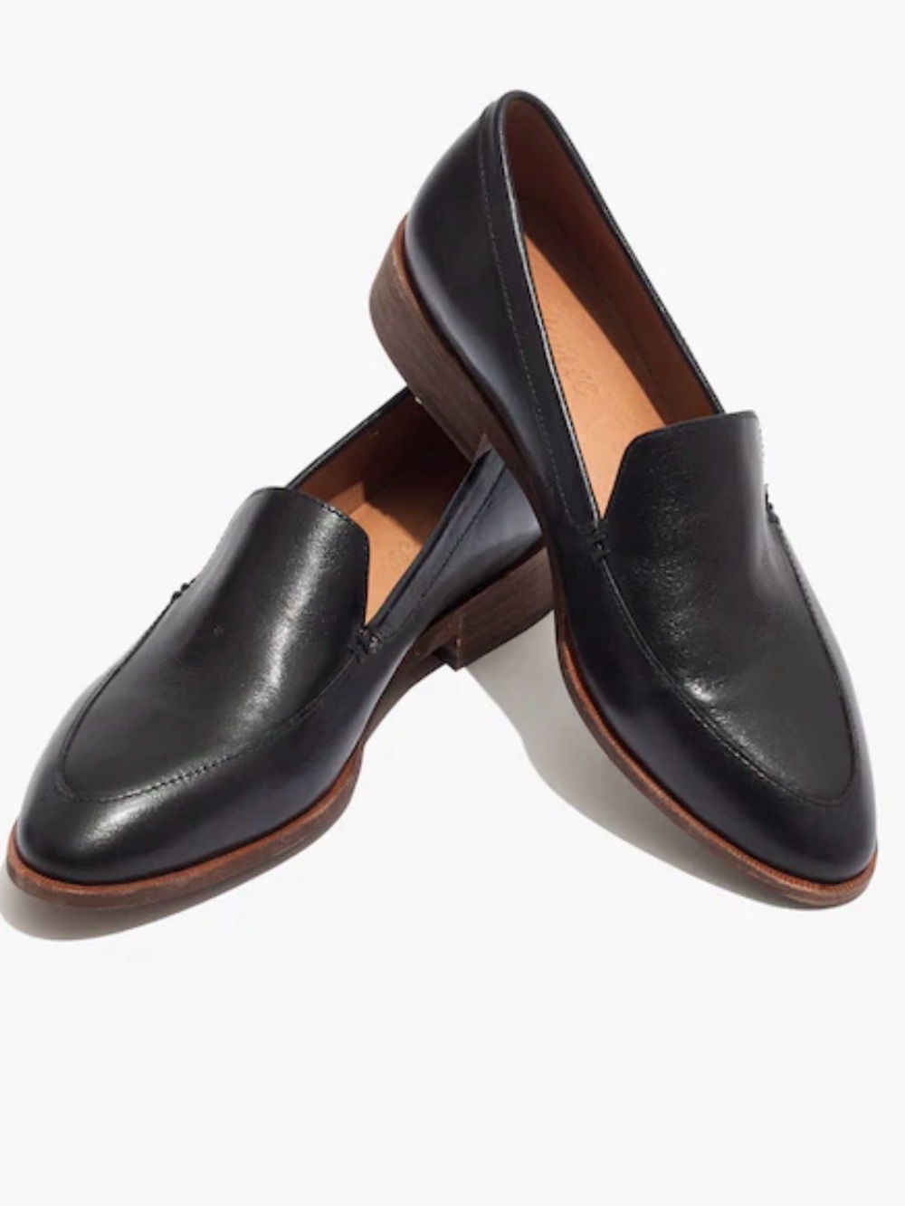 Madewell Frances Black Leather Loafers